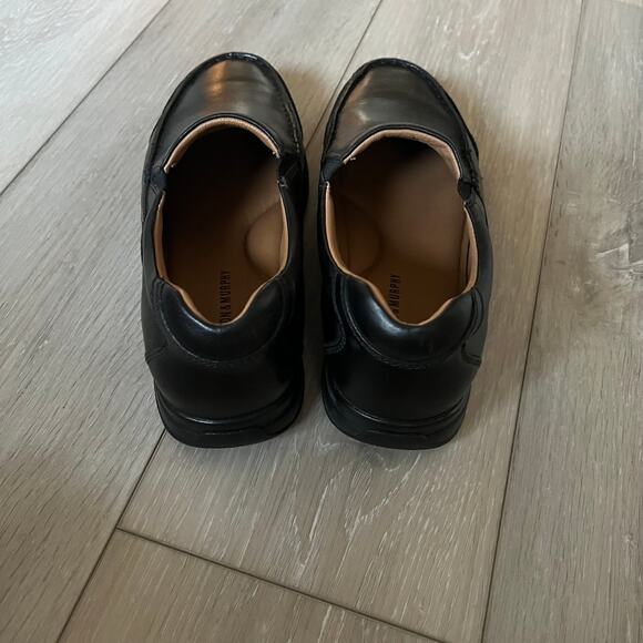 Johnston & Murphy 25-7205 Men's 9.5M Black Leather Slip On Loafer Shoe Sheepskin - Picture 4 of 8